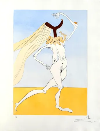 Eau-Forte Dali - Quevedos Visioner, Planche III