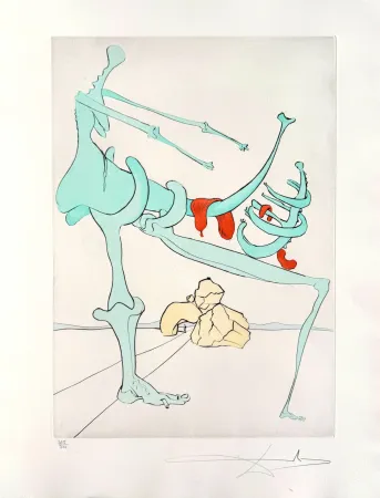 Eau-Forte Dali - Quevedos Visioner, Planche IV