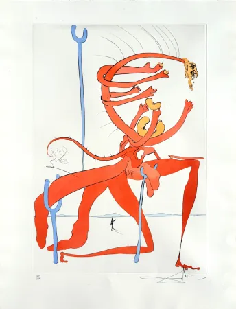 Eau-Forte Dali - Quevedos Visioner, Planche VI