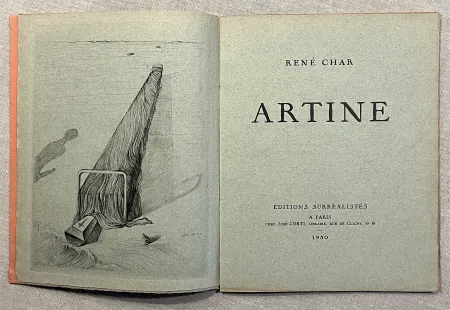 Livre Illustré Dali - René Char. ARTINE. Avec une gravure de Salvador DALI (1930)