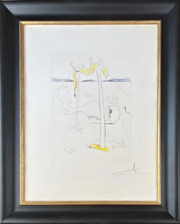Pointe-Sèche Dali - Salvador Dalí (1904-1989) - Color drypoint etching on Arches paper - 1973