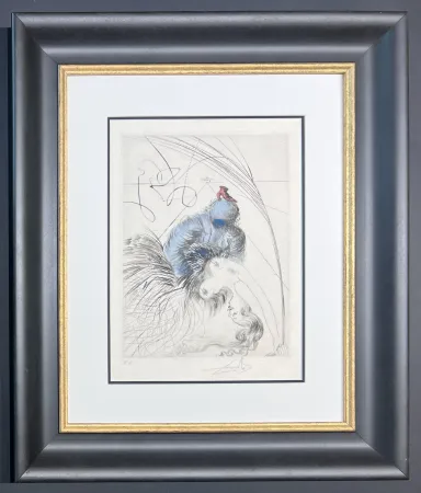 Pointe-Sèche Dali - Salvador Dalí (1904-1989) - Hand watercolored drypoint etching on Japanese paper - 1969