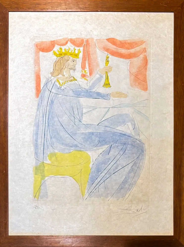 Pointe-Sèche Dali - Salvador Dalí (1904-1989) - King Solomon - drypoint, etching - 1975