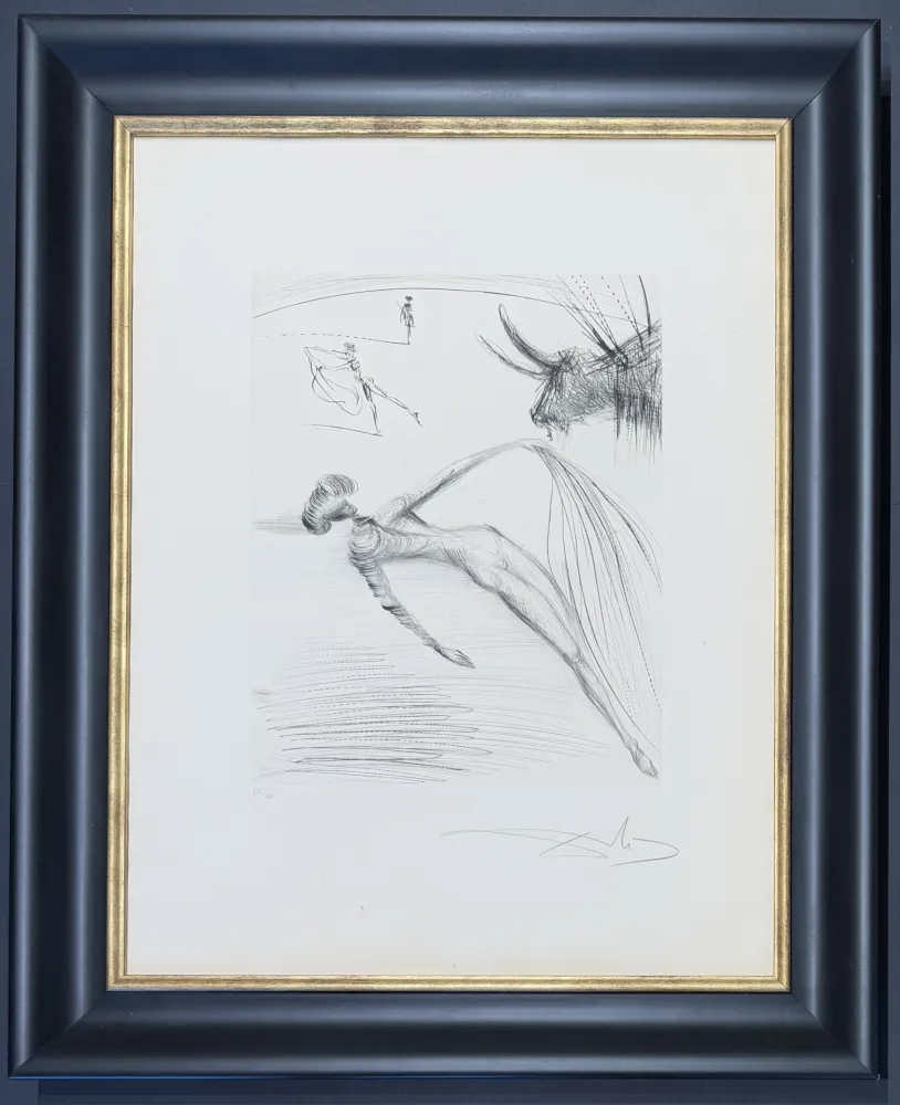 Pointe-Sèche Dali - Salvador Dalí  (1904-1989) - La cogida y la muerte - Drypoint, etching on Arches paper - 1973