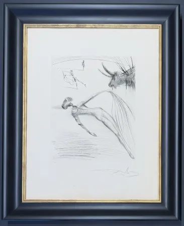 Pointe-Sèche Dali - Salvador Dalí  (1904-1989) - La cogida y la muerte - Drypoint, etching on Arches paper - 1973