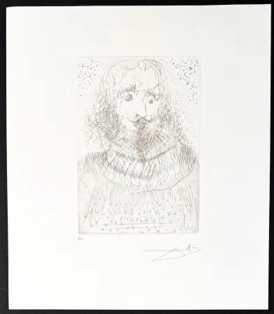 Gravure Dali - Salvador Dalí (1904–1989) - Shakespeare - Drypoint etching on Rives Paper - 1968