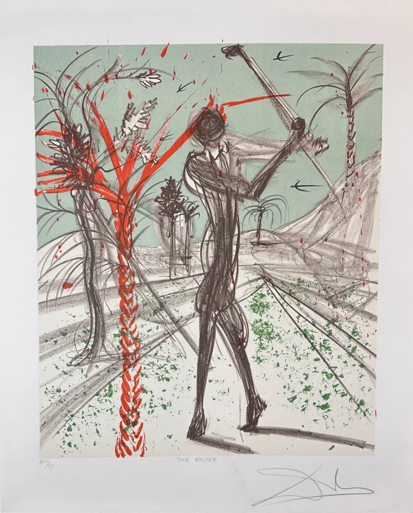Lithographie Dali - Sports The Golfer