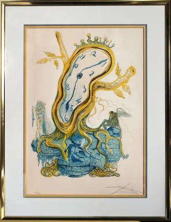 Lithographie Dali - Stillness of Time (Tree Clock)