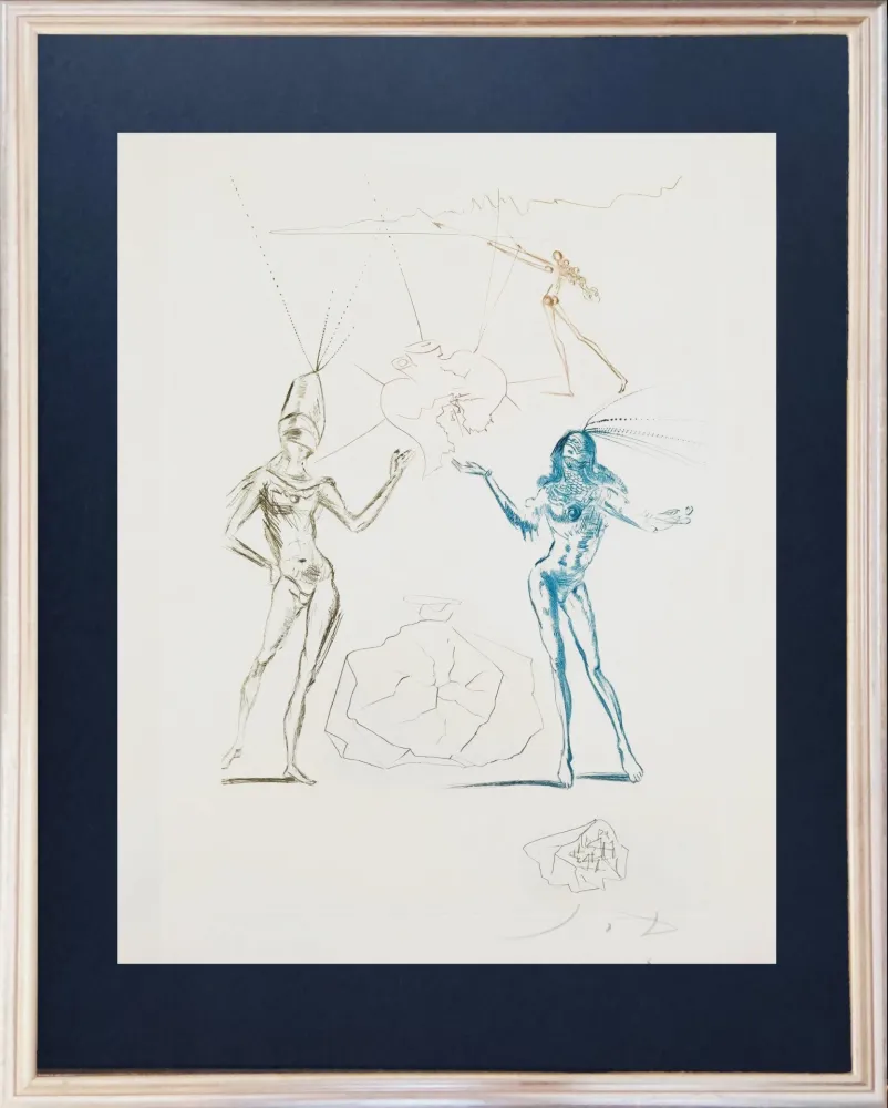 Eau-Forte Dali - The Doomed Lovers