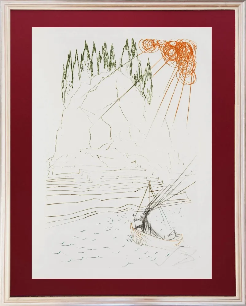 Eau-Forte Dali - The Fight with Sir Morhault