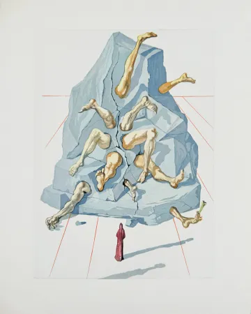 Gravure Sur Bois Dali - The Inferno, Canto 19 - The Simonists