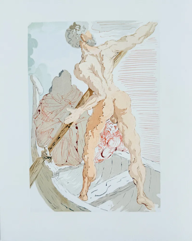 Gravure Sur Bois Dali - The Inferno, Canto 2 - Virigil comforts Dante