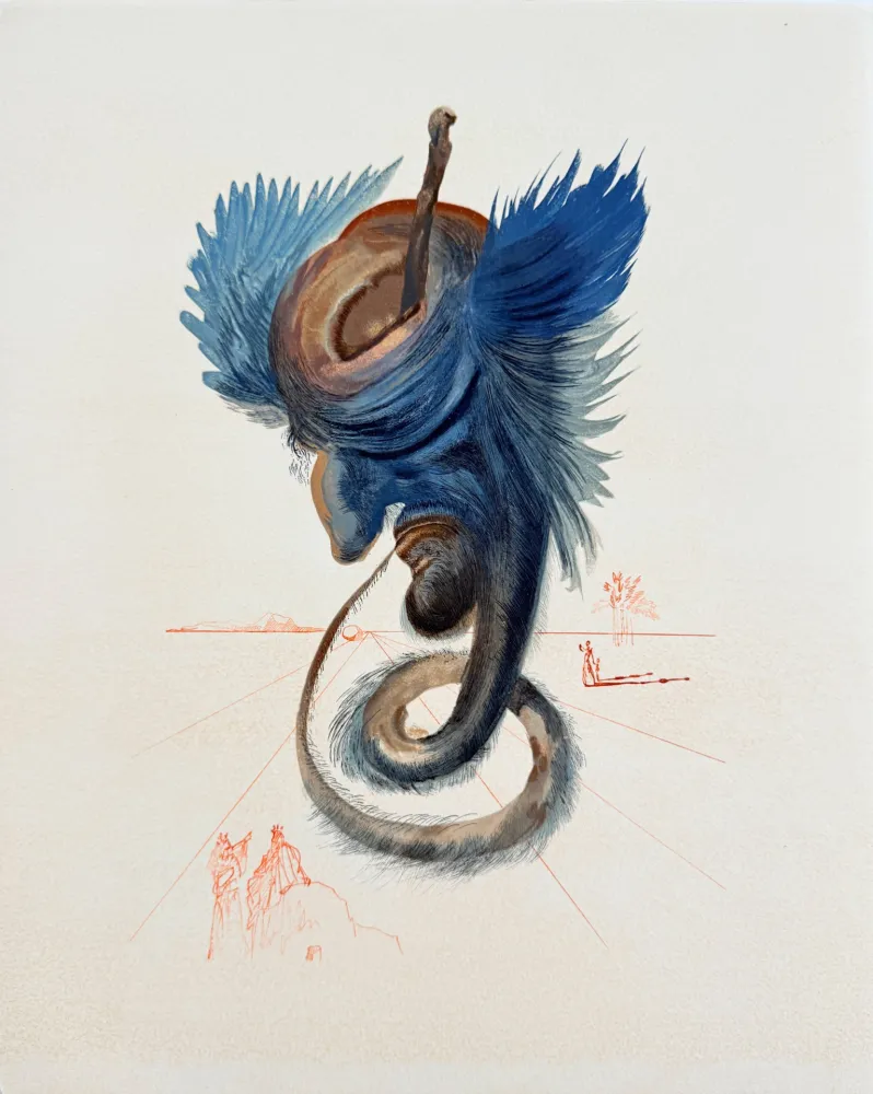 Gravure Sur Bois Dali - The Inferno, Canto 20 - Devins et sorciers