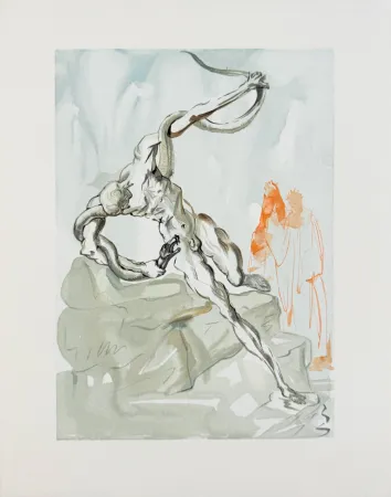 Gravure Sur Bois Dali - The Inferno, Canto 24 - Les Voleurs