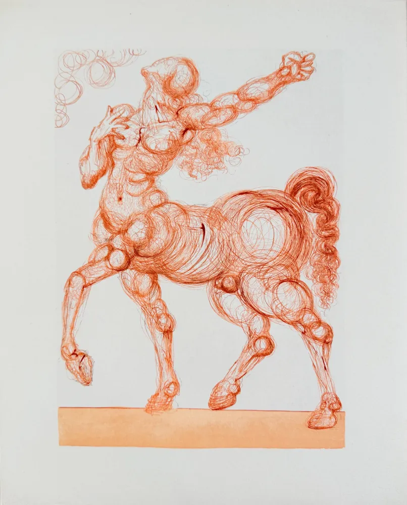 Gravure Sur Bois Dali - The Inferno, Canto 25 - The Centaur