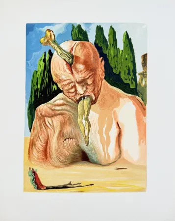 Gravure Sur Bois Dali - The Inferno, Canto 27 - Un diable logicien