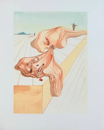 Gravure Sur Bois Dali - The Inferno, Canto 30 - Les Hommes qui s'entre-dévorent