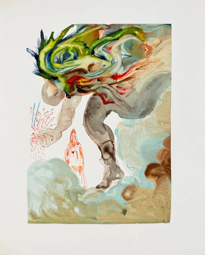 Gravure Sur Bois Dali - The Inferno, Canto 31 - Les Géants