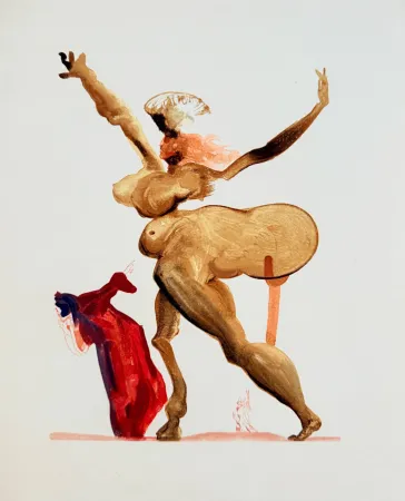 Gravure Sur Bois Dali - The Inferno, Canto 33 -  Les Traitres envers leurs hôtes