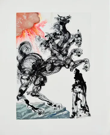 Gravure Sur Bois Dali - The Inferno, Canto 6 - Cerberus