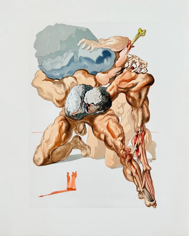 Gravure Sur Bois Dali - The Inferno, Canto 7 - The Avaricious and the Prodigal