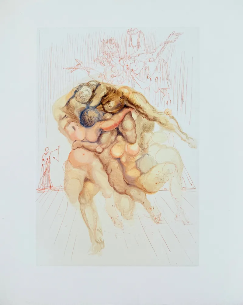 Gravure Sur Bois Dali - The Inferno, Canto 8 - The Angry Ones