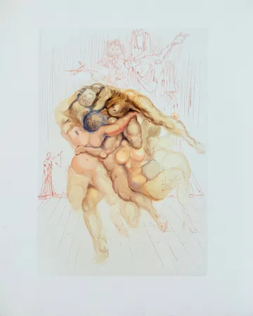 Gravure Sur Bois Dali - The Inferno, Canto 8 - The Angry Ones