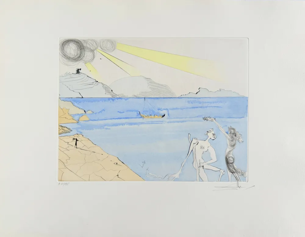 Eau-Forte Dali - The Laurels of Happiness