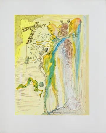 Gravure Sur Bois Dali - The Paradise, Canto 12 - L'Eclat des corps glorieux