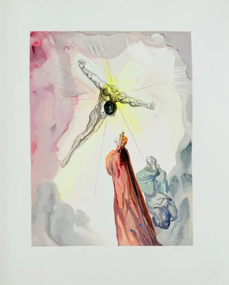 Gravure Sur Bois Dali - The Paradise, Canto 14 - Apparition du Christ