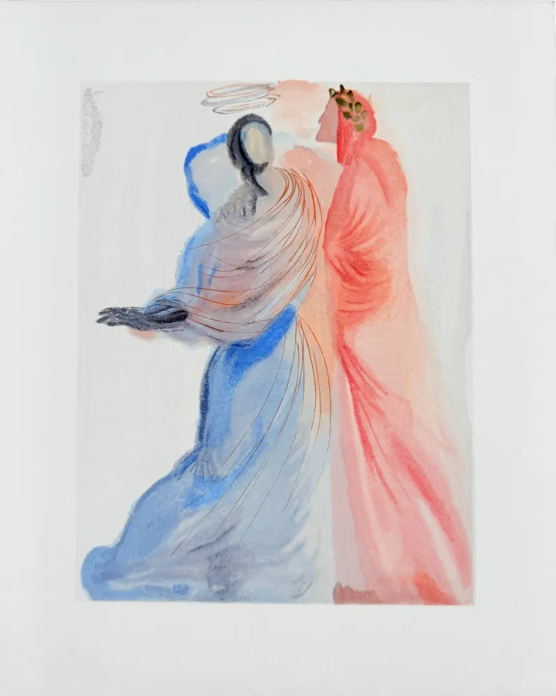 Gravure Sur Bois Dali - The Paradise, Canto 18 - La Splendeur de Béatrice