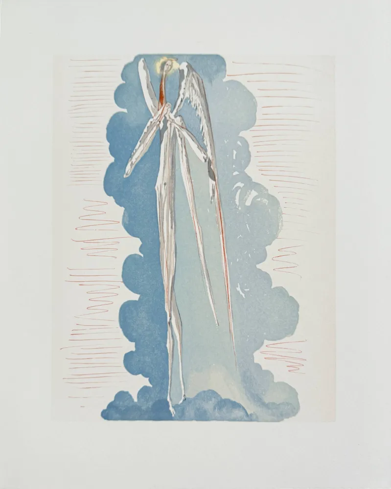 Gravure Sur Bois Dali - The Paradise, Canto 22 - The Angel of the Seventh Sphere