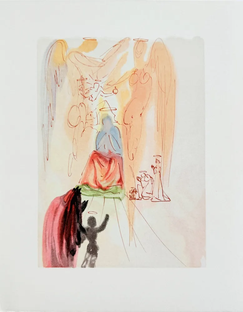 Gravure Sur Bois Dali - The Paradise, Canto 23 - Triumph of Christ and the Virgin