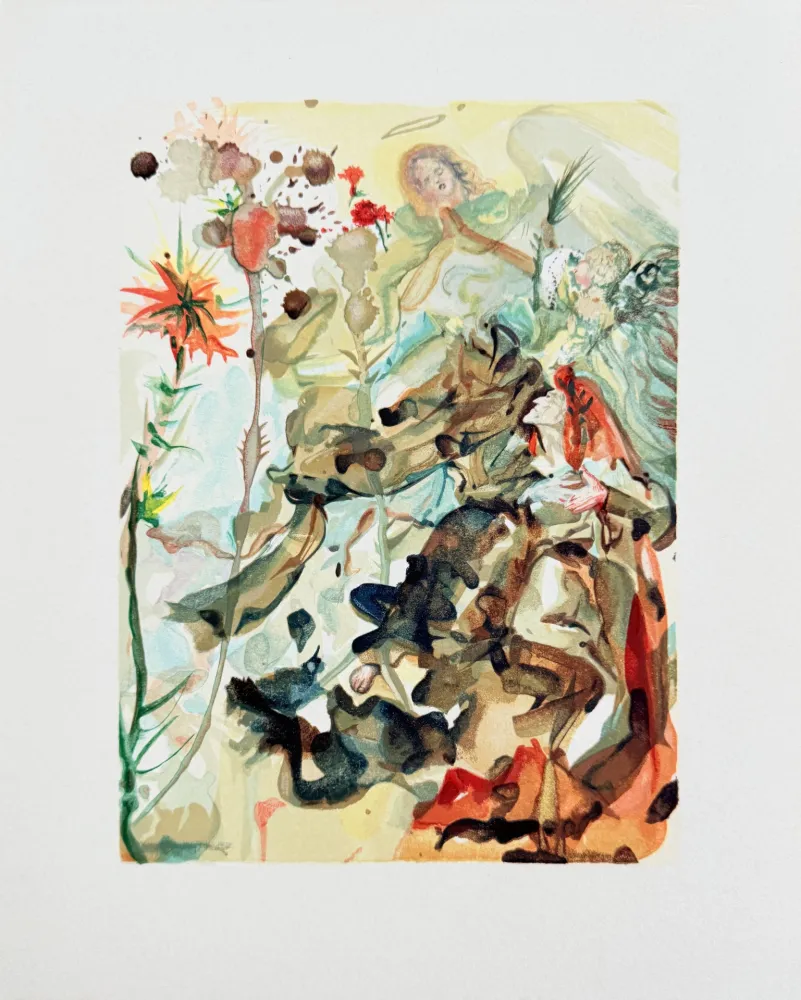 Gravure Sur Bois Dali - The Paradise, Canto 25 - St. James of Hope