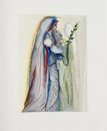 Gravure Sur Bois Dali - The Paradise, Canto 32 - Preparation for Final Prayer