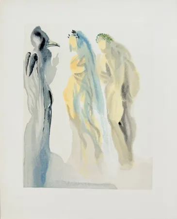 Gravure Sur Bois Dali - The Paradise, Canto 9 - The Sphere of Venus
