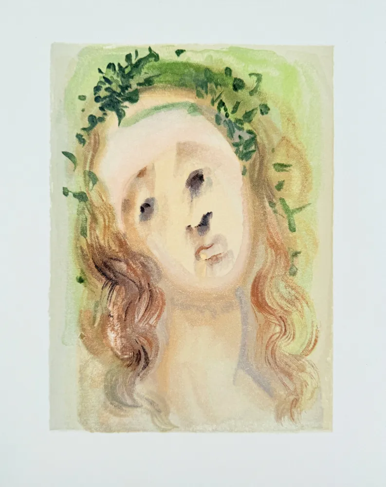 Gravure Sur Bois Dali - The Purgatory, Canto 10 - Virgil's Face