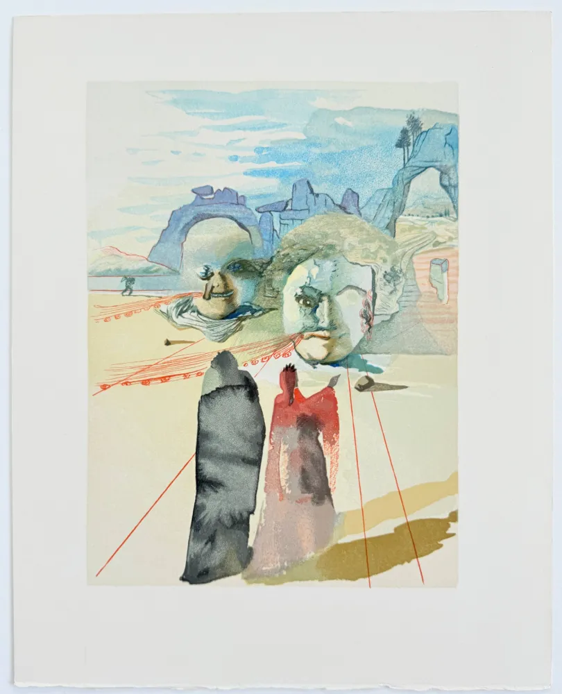 Gravure Sur Bois Dali - The Purgatory, Canto 20 - Avarice and Prodigality