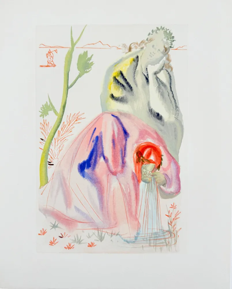 Gravure Sur Bois Dali - The Purgatory, Canto 21 - The Source