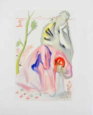 Gravure Sur Bois Dali - The Purgatory, Canto 21 - The Source