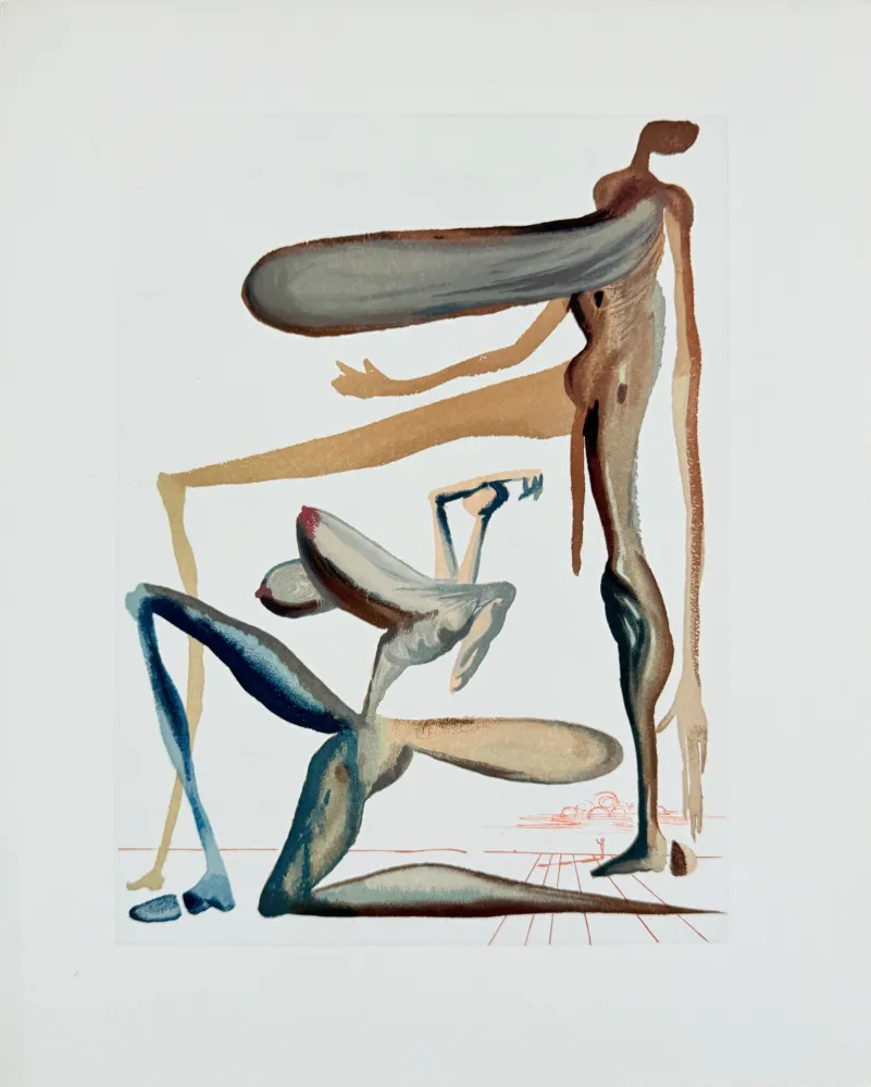 Gravure Sur Bois Dali - The Purgatory, Canto 22 - Prodigality