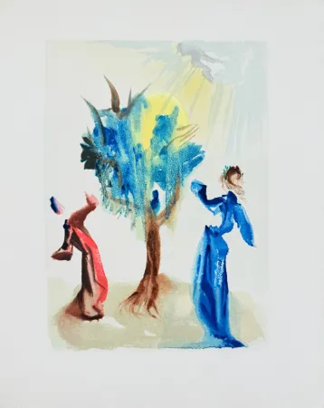 Gravure Sur Bois Dali - The Purgatory, Canto 24 - The Tree of Penitence
