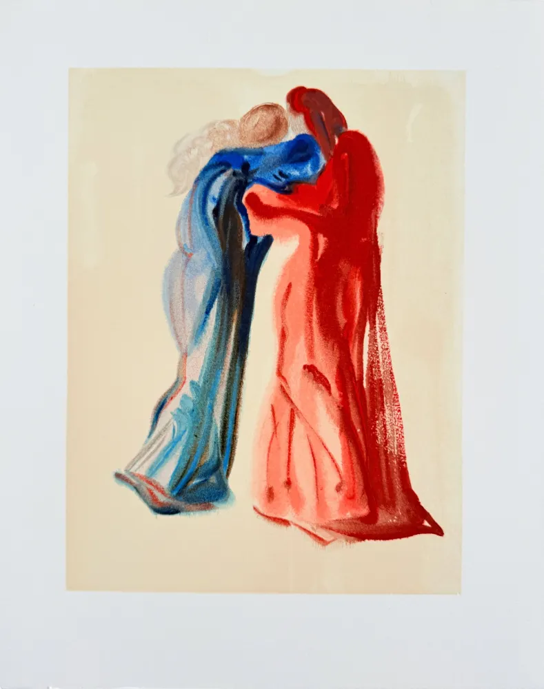 Gravure Sur Bois Dali - The Purgatory, Canto 29 - Meeting of Dante and Beatrice