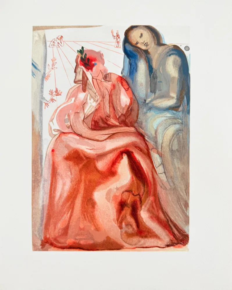 Gravure Sur Bois Dali - The Purgatory, Canto 31 - Dante's Confession