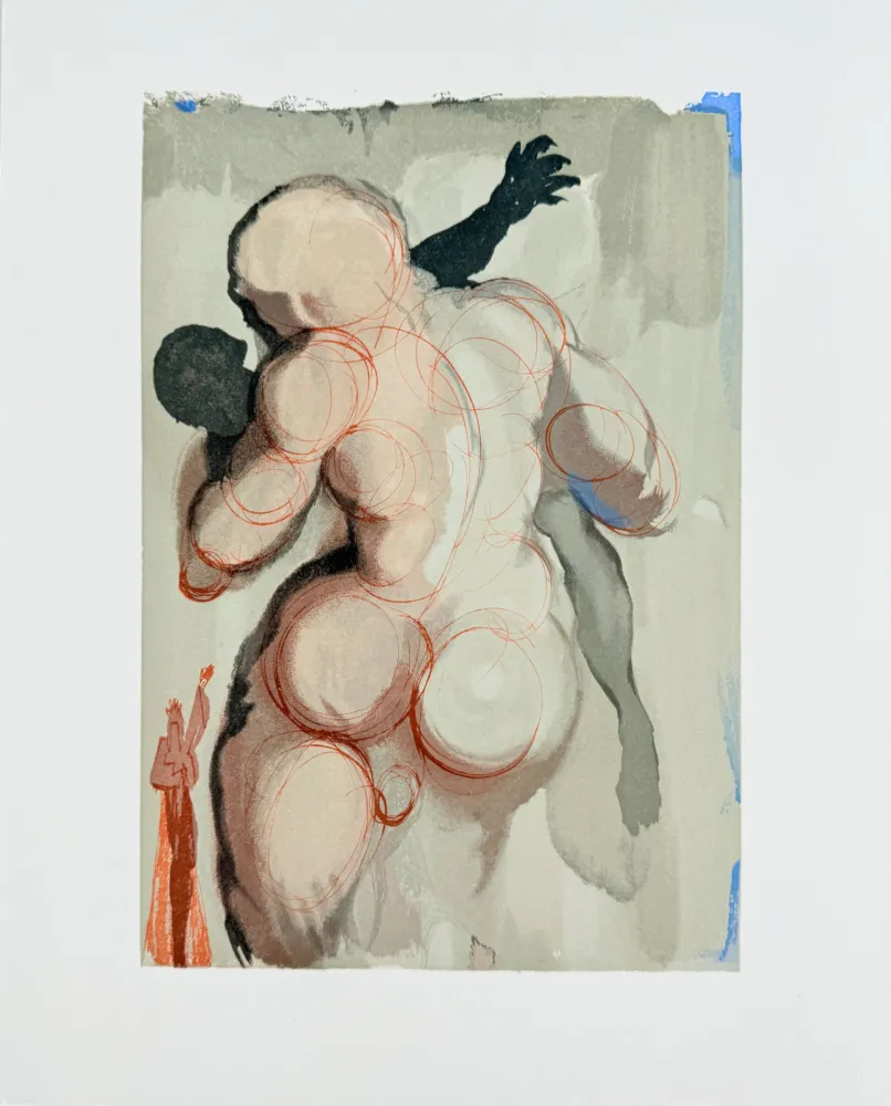 Gravure Sur Bois Dali - The Purgatory, Canto 6 - Les Morts par violence