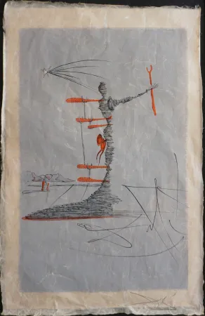 Lithographie Dali - The Woman in The Cosmos Dominating The World