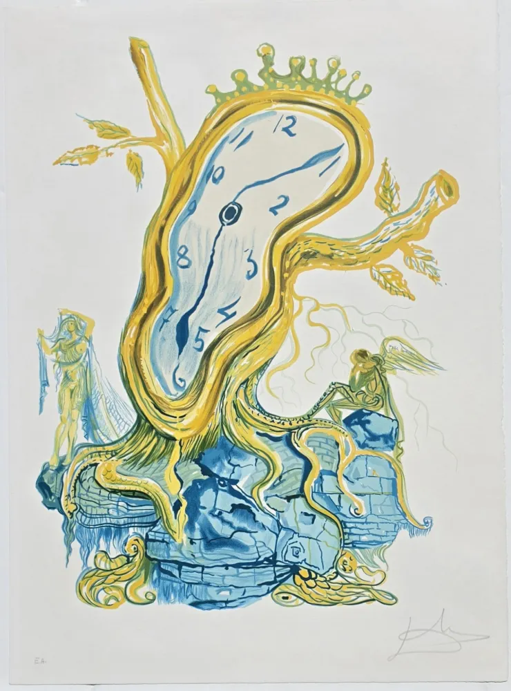 Lithographie Dali - Time Stillness of Time