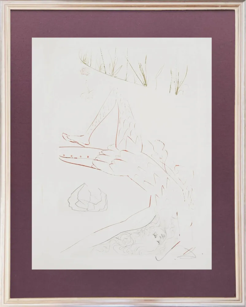 Eau-Forte Dali - Tristram Wounded