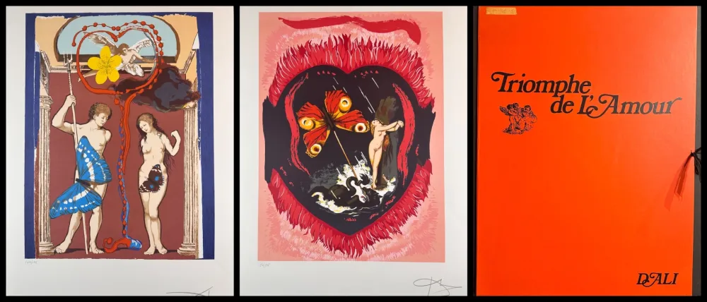 Lithographie Dali - Triumph of Love Suite with Original Portfolio Case
