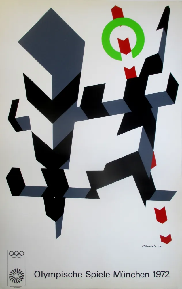 Sérigraphie D'arcangelo - OL 1972 - original colour silkscreen